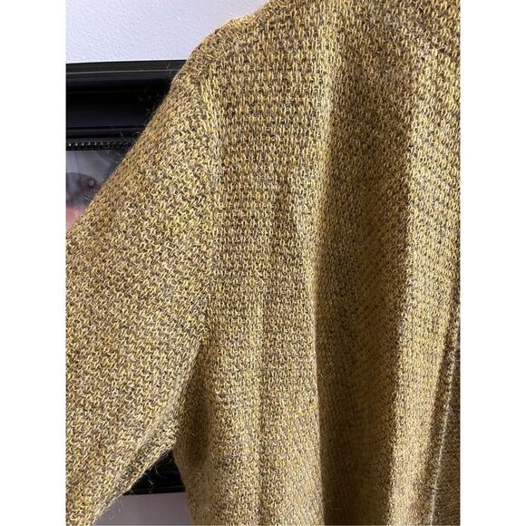 Eileen Fisher Green & Gray Luxury Yarn Knit Open Front Cardigan Sweater … - Picture 2 of 6